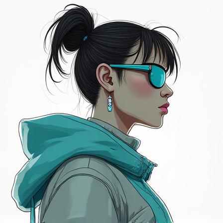 Digital character design concept art